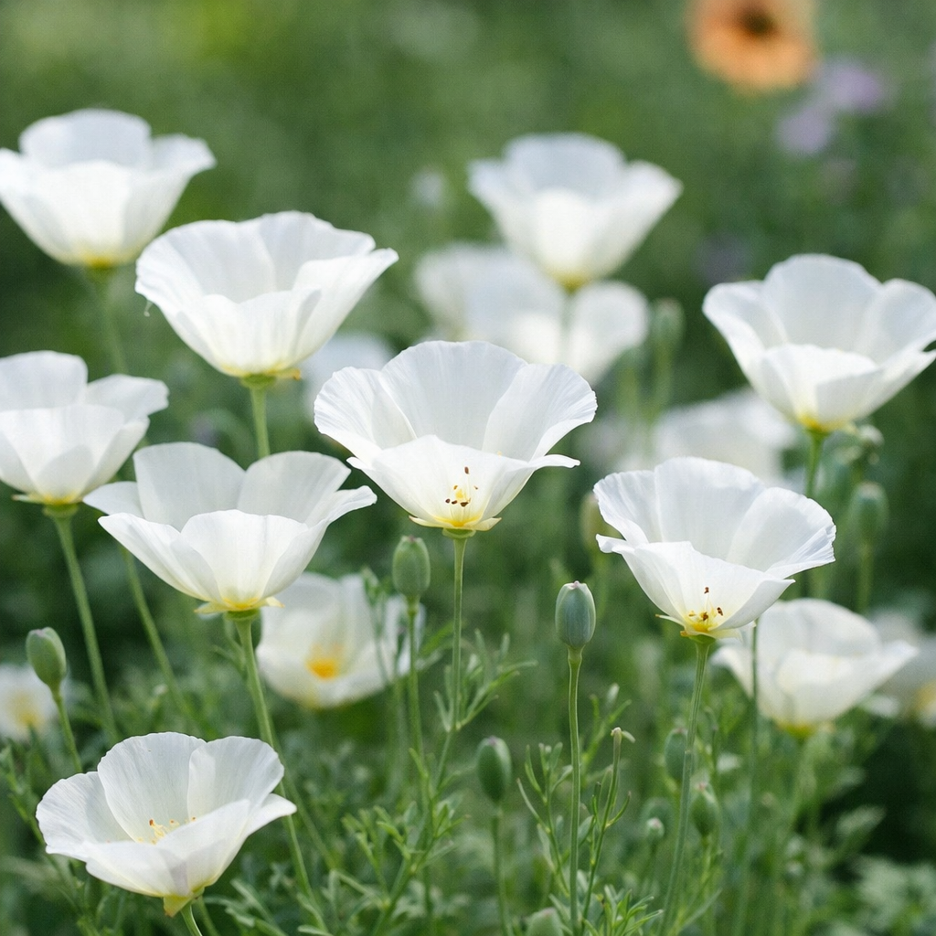Eschscholzia californica - White Linen Annie's Annuals Annie's Annuals and Perennials