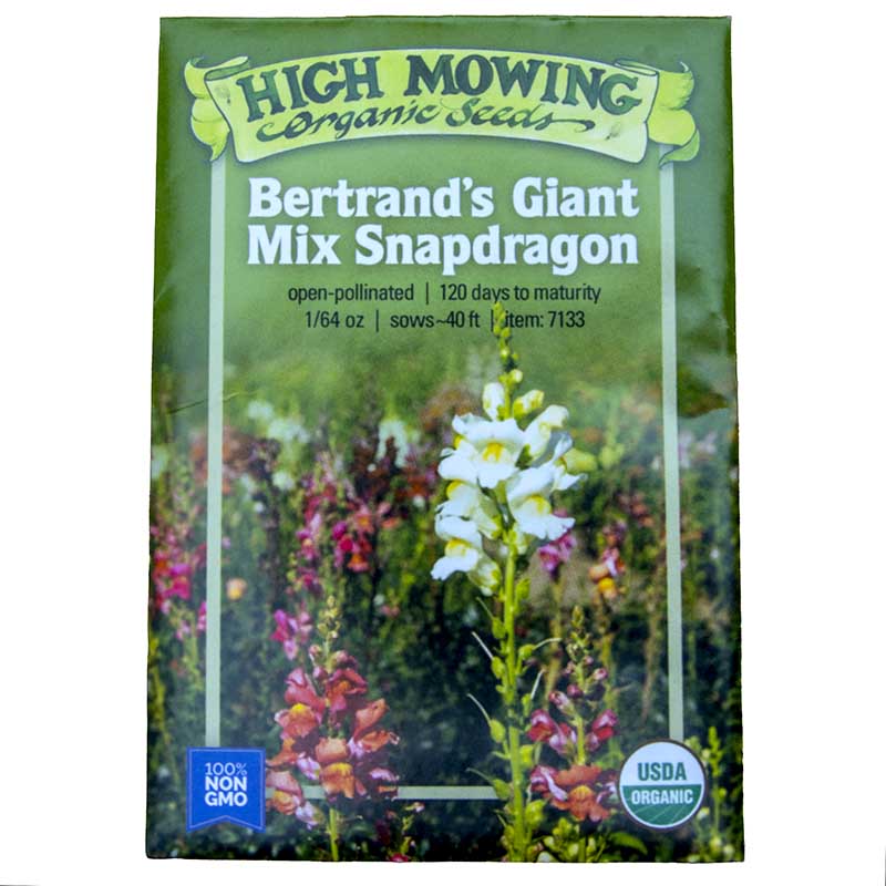 Bertrand's Giant Organic Snapdragon Mix Seeds Flower Seeds High Mowing Seeds and Perennials