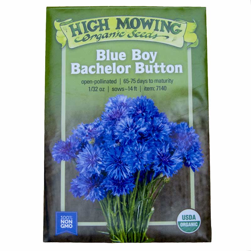 Blue Boy Organic Bachelor Button Seeds Flower Seeds High Mowing Seeds and Perennials