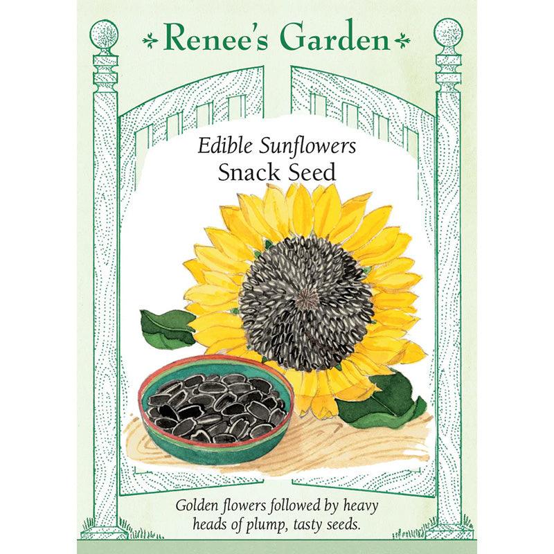 Snack Seed Edible Sunflower Seeds Flower Seeds Renee's Garden and Perennials
