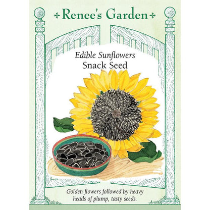 Snack Seed Edible Sunflower Seeds Flower Seeds Renee's Garden and Perennials
