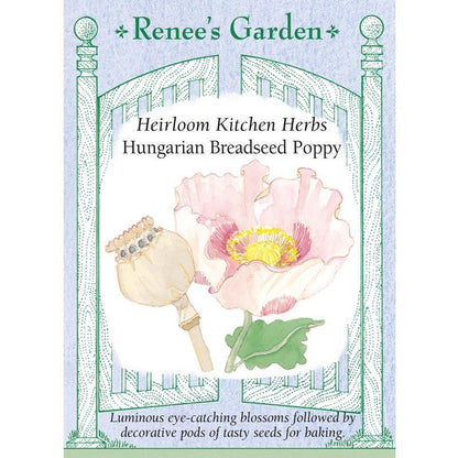 Hungarian Breadseed Poppy Seeds Flower Seeds Renee's Garden and Perennials