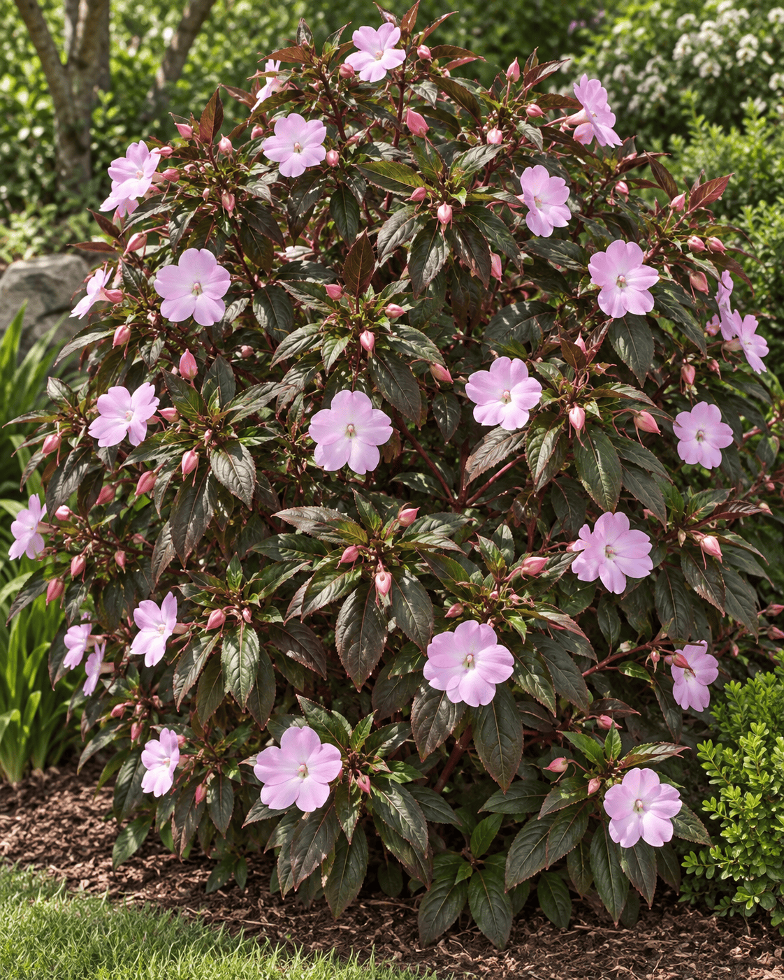 Impatiens 'Robert the Red' | Shrub Balsam | Annie's Annie's Annuals Annie's Annuals and Perennials