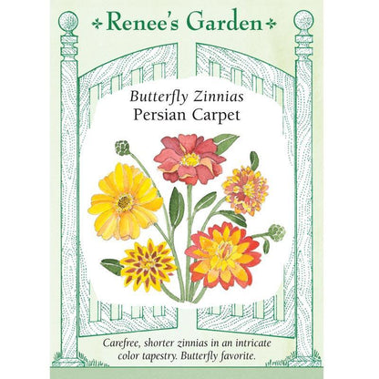 Persian Carpet Heirloom Zinnia Seeds Flower Seeds Renee's Garden and Perennials