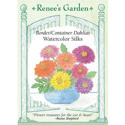 Watercolor Silks Border and Container Dahlia Seeds Flower Seeds Renee's Garden and Perennials