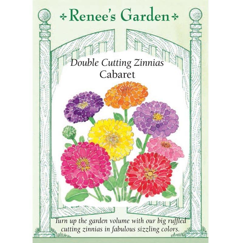 Cabaret Double Cutting Zinnia Seeds Flower Seeds Renee's Garden and Perennials