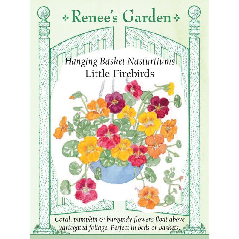 Little Firebirds Hanging Basket Nasturtium Seeds Flower Seeds Renee's Garden and Perennials