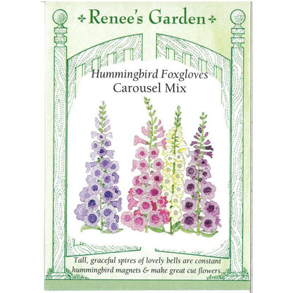 Carousel Mix Hummingbird Foxglove Seeds Flower Seeds Renee's Garden and Perennials