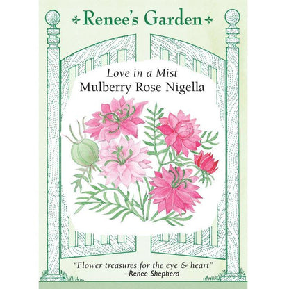 Mulberry Rose Love In A Mist Nigella Seeds Flower Seeds Renee's Garden and Perennials