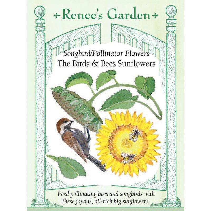 The Birds & Bees Pollinator Sunflower Seeds Flower Seeds Renee's Garden and Perennials